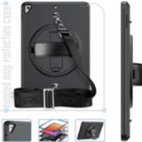 👉 Schouderband active zwart Case2go - iPad 10.2 inch 2019 / 2020 hoes Hand Strap Armor Rugged Case met 8719793147626