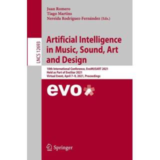 👉 Engels Artificial Intelligence in Music, Sound, Art and Design 9783030729134