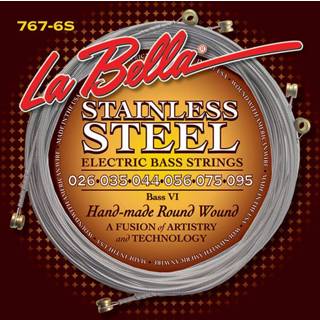 👉 Snarenset stainless steel roundwound La Bella L-767-6S elektrische basgitaar VI