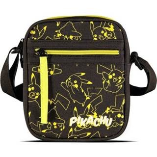 👉 Schoudertas zwart geel unisex hoofdmateriaa polyester Pokémon - Pikachu 8718526125658