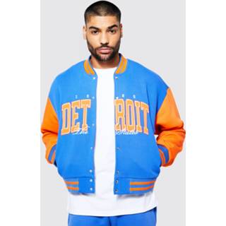 👉 Detriot Jersey Bomberjack, Cobalt