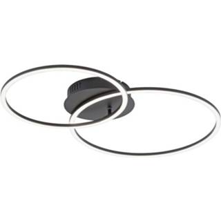 👉 Moderne plafondlamp zwart active LeuchtenDirekt Ivanka 2-rings 14537-18 4043689970536