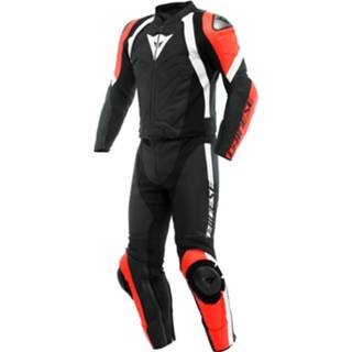 👉 Zwart rood wit leather active Dainese Avro 4 2Pcs Suit Black Matt Fluo Red White 48 8051019416186