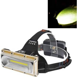 👉 Zaklamp active Detectorkoplamp LED+COB-schijnwerper Oplaadbare verblindingswerklamp Autoreparatie Op het hoofd gemonteerde zaklamp, kleur: goudset (3 batterijen, USB-kabel, verfdoos)