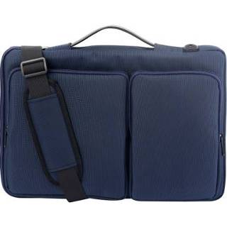 👉 Laptoptas blauw nylon active Waterproof Laptop Bag With Luggage Trolley Strap, Size: 13.3-14 inch(Blue)