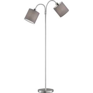 👉 Leeslamp grijze active Fischer&Honsel Dubbele Cozy met kap 40327 4003694403276