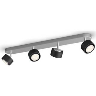 👉 Opbouwspot zilvergrijs zwart active Philips Ferano 4-lichts met 5065430P0 8718696170076