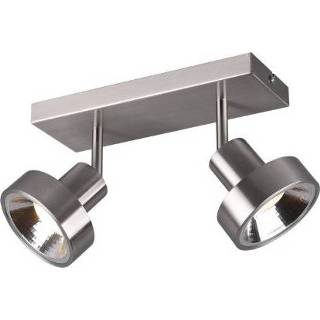 👉 Opbouwspot RVS active Trio international Leon 2-lichts 800700207 4017807469165