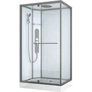 👉 Douchecabine Allibert La Paz rechthoekig 120x90cm gun metal 3588560847633