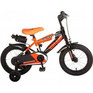 👉 Kinderfiets oranje zwart active kinderen Volare Sportivo 14