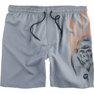 👉 Zwembroek grijs mannen m R.E.D. by EMP - Badeshorts mit Gorilla Print 4064854443853