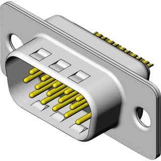 👉 D-sub connector goud Molex 1731130058 FCT High-Density Connector, Male, Straight, Solder Cup, Gold Plating, 15 Circuits 2050007102281