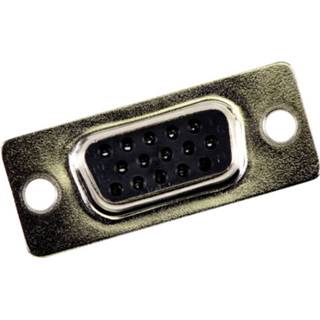 D-sub connector goud Molex 1731130059 FCT High-Density Connector, Female, Straight, Solder Cup, Gold Plating, 15 Circuits 2050007102298