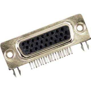 👉 D-sub connector goud Molex 1731130134 FCT High-Density Connector, Female, Right-Angle, PCB Through Hole, Gold Plating, Grounding Bracket 2050007102359