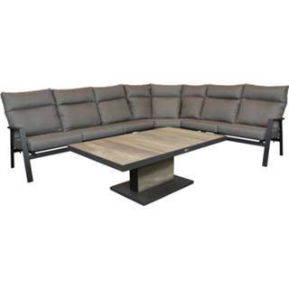 👉 Tafel aluminium XL grijs Qopps Emics loungehoek met Votal up down