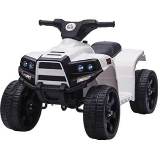 👉 Kinderwagen zwart wit staal active kinderen HOMdotCOM elekrto quad ATV elektrische motorfiets + 6011601937989