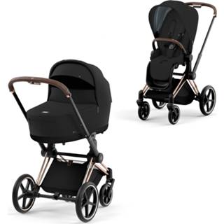 👉 Kinderwagen zwart active kinderen Cybex Priam 4 Compleet Plus - Rosegold Frame Stardust Black 2500001516428