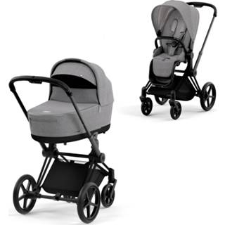 👉 Kinderwagen grijs active kinderen mannen Cybex Priam 4 Compleet Plus - Matt Black Frame Manhattan Grey 2500001516435