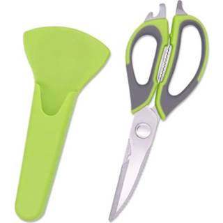 👉 Verpakking active 2 stks met mouwen kaart afneembare magnetische keuken schaar roestvrijstalen huishoudelijke voedsel koelkast schaar, willekeurige kleur levering