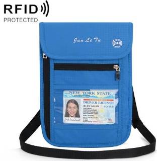 👉 Opbergtas blauw active Junletu Multifunctionele Messenger RFID Anti-diefstal Paspoort (blauw)