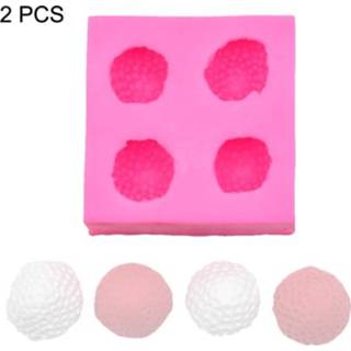 👉 Siliconen mal roze active 2 stks fondant chocoladetaart decoreren aardbei (roze)