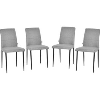 👉 Eetkamerstoel PU active HOMdotCOM Set van 4 eetkamerstoelen keukenstoelen gestoffeerde stoel fauteuil jute modern 6011617775711