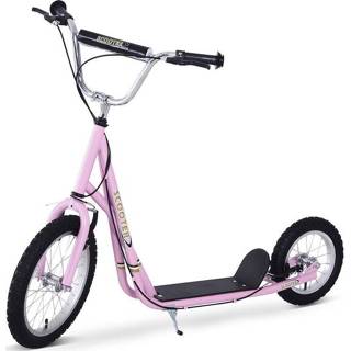 👉 Kinderstep roze active kinderen HOMdotCOM scooter 16/12 inch stadsscooter rolfiets verstelbaar 6011607619605