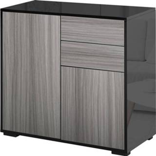 👉 Opbergkast zwart grijs active HOMdotCOM multifunctionele kast archiefkast dressoir + 6011640431479