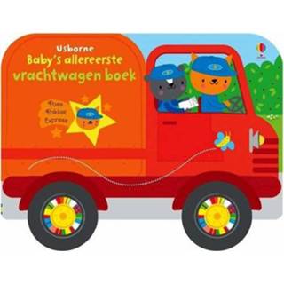 👉 Kartonboekje active baby's Uitgeverij usborne allereerste vrachtwagenboek 9781474956833