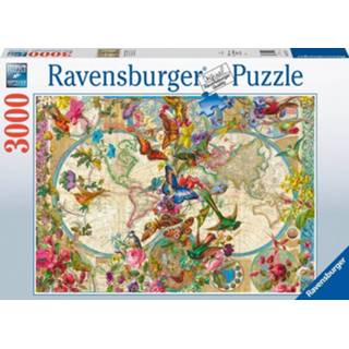 👉 Wereldkaart legpuzzels Flora en Fauna Puzzel (3000 stukjes) 4005556171170