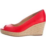 Rood glad leer effen vrouwen Peeptoe van hoogwaardig geitennappa KLiNGEL 4055718188379 4055718188331