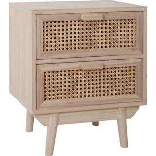 👉 Nachtkastje rieten MDF natuurlijk 42x36 cm rotan 4251744809268