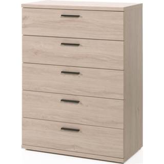 👉 Spaanplaat bruin Hoge Ladencommode Fjord 7435152929979