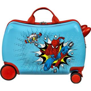 👉 Trolley blauw rood mannen Spider-Man - Ride-On Reistas 4043946299073