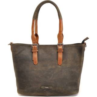 👉 Groen leer vrouwen schoudertas effen blauw active Berba Leren Shopper Barbarossa Femme 825-313 8720143253706