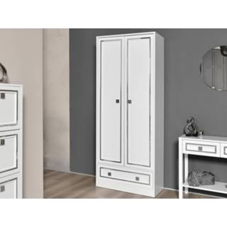 👉 Opbergkast wit ROYCO 2 deuren 1 lade wit/hoogglans 5400943232349