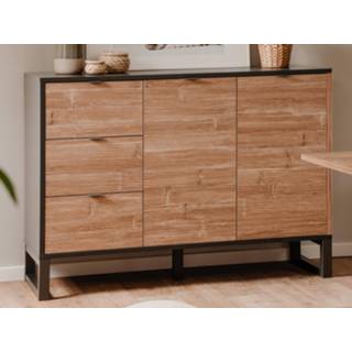 👉 Dressoir antraciet bamboe SUMMA 2 deuren 3 lades antraciet/bamboe 5400943232943