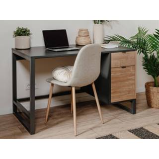 👉 Bureau antraciet bamboe SUMMA 120 cm antraciet/bamboe 5400943233315