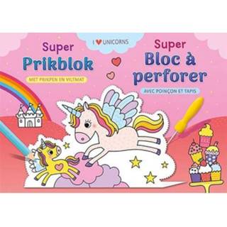 👉 Prikblok active Uitgeverij deltas super - i love unicorns 9789044762686