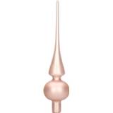 👉 Kerstboom roze glas Lichtroze glazen piek mat 26 cm