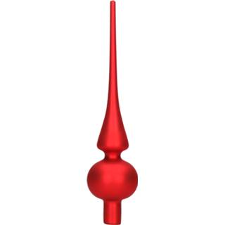 👉 Kerst boom glas rood rode glazen kerstboom piek mat 26 cm