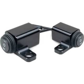 👉 Motorfiet active 2 stuks / set motorfiets led-verlichting achteruitkijkspiegel links en rechts schakelaars waterdichte bootvormige