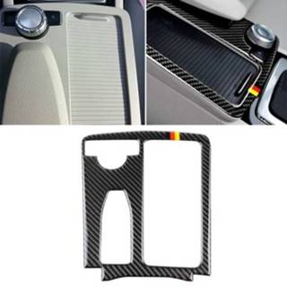 👉 Vlag koolstofvezel active Auto Duitse Links Drive Gear Positie Panel Decoratieve Sticker voor Mercedes-Benz W204 2007-2013 / W212 2010-2012