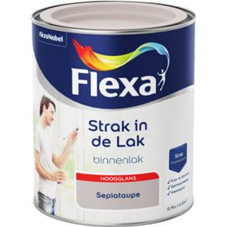 👉 Binnenlak lak Flexa Strak in de Hoogglans - Sepiataupe 8711113135054