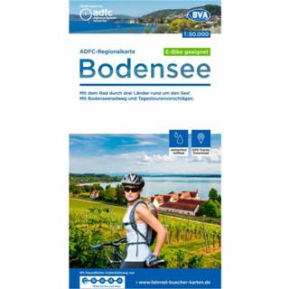 👉 Fietskaart BVA Bikemedia - Adfc-Regionalkarte Bodensee 9. Auflage 2020 9783870739775