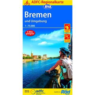 👉 Fietskaart BVA Bikemedia - Adfc-Regionalkarte Bremen Und Umgebung 7. Auflage 2021 9783969900154