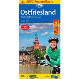 👉 Fietskaart BVA Bikemedia - Adfc-Regionalkarte Ostfriesland 6. Auflage 2020 9783870739638