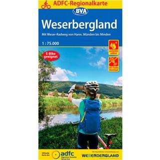 👉 Fietskaart BVA Bikemedia - Adfc-Regionalkarte Weserbergland 2. Auflage 2021 9783969900451