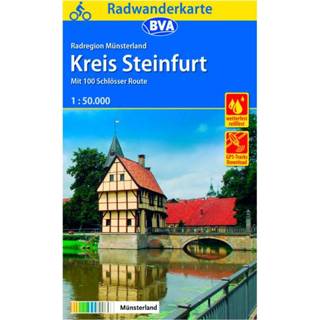 Fietskaart BVA Bikemedia - Münsterland Kreis Steinfurt 100 Schlösser Route 10. Auflage 2018 9783870738556