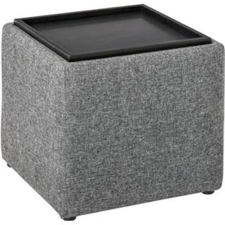 👉 Poef linnen active HOMdotCOM met opbergruimte ottoman 42 x 41 cm 6011602695611